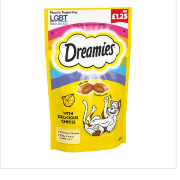 Dreamies Cat Treat Biscuits with Cheese 60g x Case of 8