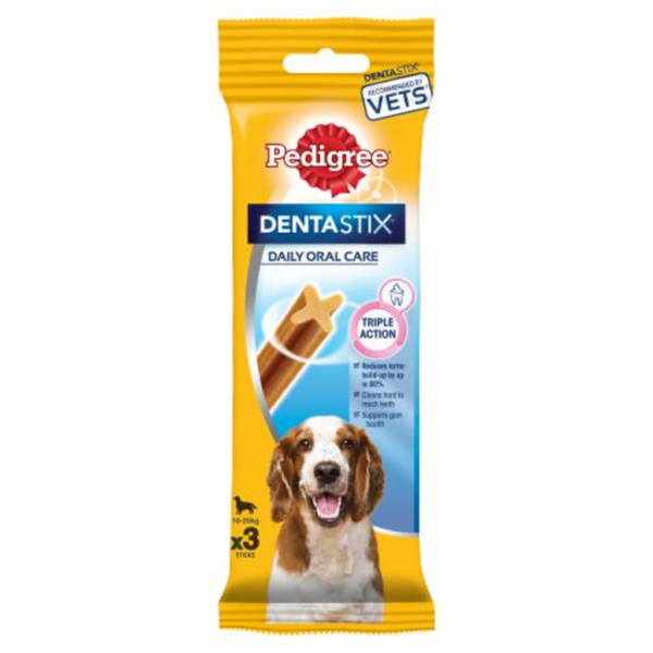 Pedigree Dentastix Daily Medium Dental Dog Chews 3 Stick 77g