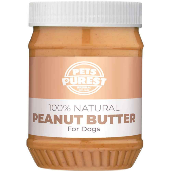 Pets Purest 100% Natural Peanut Butter For Dogs 340gr / Free From Palm Oil, Wheat & Gluten