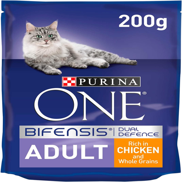 Purina ONE Adult Dry Cat Food Chicken and Whole Grains 200g