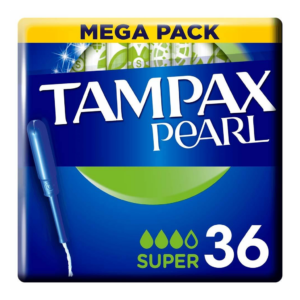 Tampax Pearl Super Tampons Applicator x 36