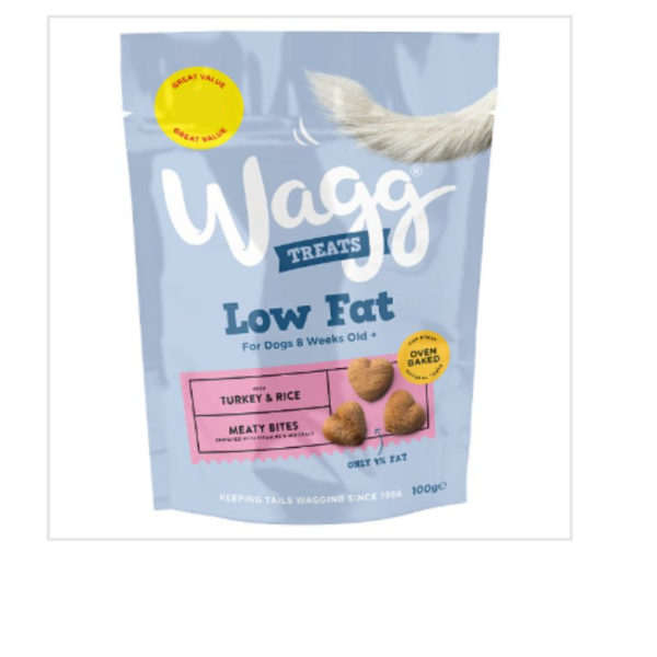 Wagg Low Fat Treats Turkey & Rice 125g x Case of 7